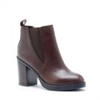 Sole Society Sole Society Foxx Elastic Gore Platform Bootie - Dark Brown-9