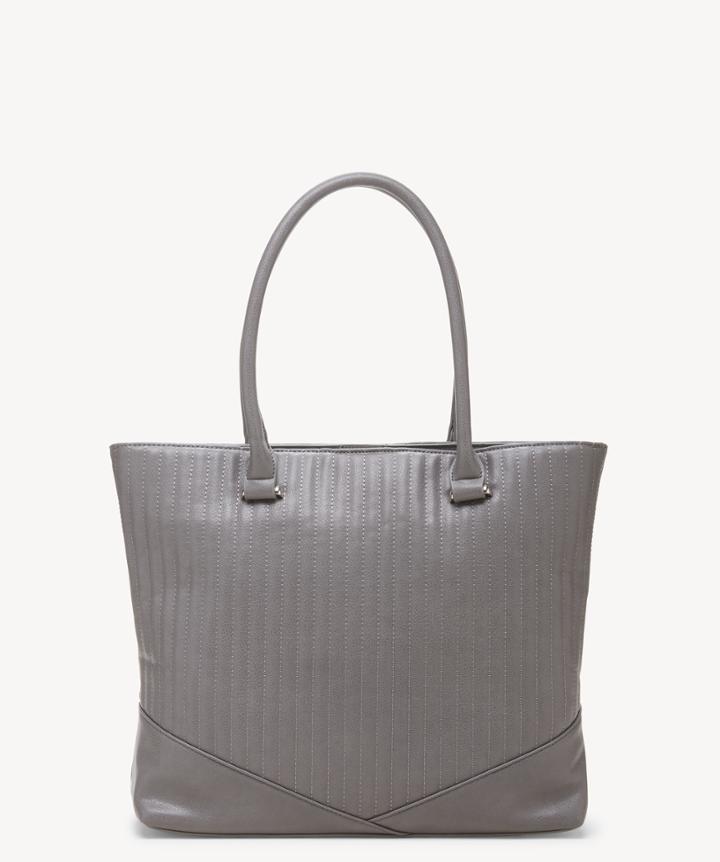 Sole Society Women's Urche Tote Vegan Flannel Grey Vegan Leather From Sole Society