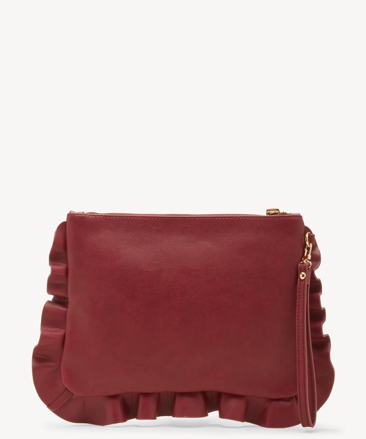 Sole Society Women's Adelina Clutch Vegan Berry Vegan Leather From Sole Society