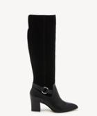 Sole Society Women's Daleena Tall Heeled Boots Black Size 5 Leather Suede From Sole Society