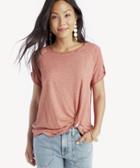 Sanctuary Sanctuary Women's Adrienne Twist Tee In Color: Terra Cotta Size Xs From Sole Society
