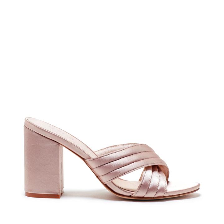 Raye Raye Bella Criss Cross Mules Nude Size 8.5 Velvet From Sole Society