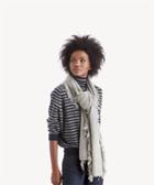 Sole Society Sole Society Textured Knit Scarf With Fringe