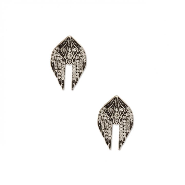 Sole Society Sole Society Wing Statement Earrings - Antique Silver-one Size