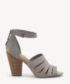 1. State 1. State Women's Nallay Block Heels Sandals Fog Size 5 Leather From Sole Society