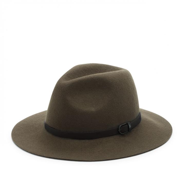 Sole Society Sole Society Wool Panama Hat - Khaki-one Size