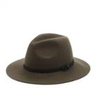 Sole Society Sole Society Wool Panama Hat - Khaki-one Size