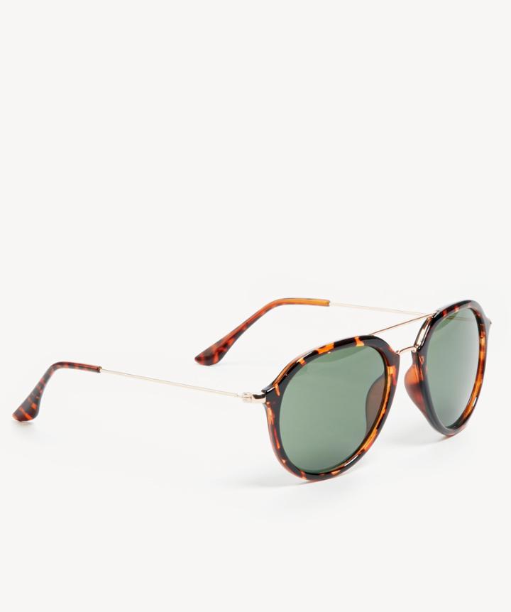 Sole Society Women's Remi Aviator Sunglasses Brown Tortoise One Size Plastic From Sole Society