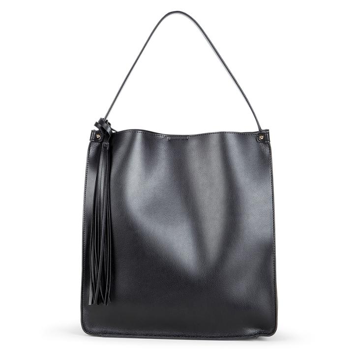 Sole Society Sole Society Karlie Vegan Bucket W/ Tassel - Black