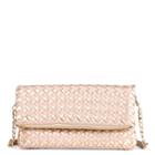 Sole Society Sole Society Marlee Woven Foldover Clutch - Blush Combo