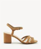 Sole Society Sole Society Paulina Ankle Strap Heels Sandals Camel Size 5.5 Leather