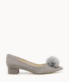 Sole Society Women's Mirem Pom Block Heels Pumps Porcini Size 5 Suede From Sole Society
