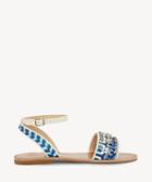 Vince Camuto Vince Camuto Akitta Embellished Sandals Blue Multi Size 5 Embroidered Fabric Leather From Sole Society
