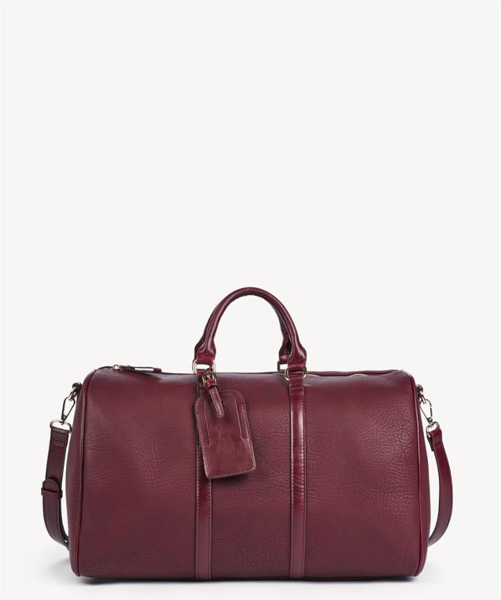 Sole Society Sole Society Cassidy Vegan Weekender Bag Bordeaux Leather