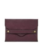 Sole Society Sole Society Karen Vegan Foldover Clutch W/ Stud Detail - Oxblood-one Size