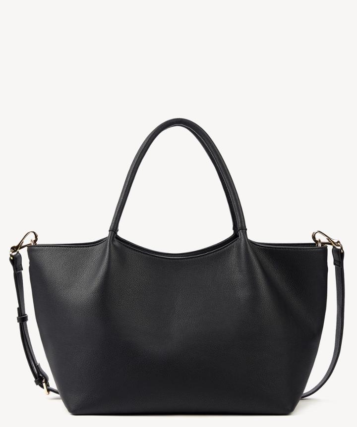 Sole Society Sole Society Cindy Vegan Leather Slouchy Tote Black