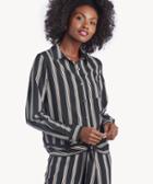 J.o.a. J.o.a. Women's Stripe Shirt With Twist At Cf Gold/black Size Xs From Sole Society