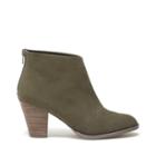 Sole Society Sole Society Devyn Mid Heel Ankle Bootie - Khaki
