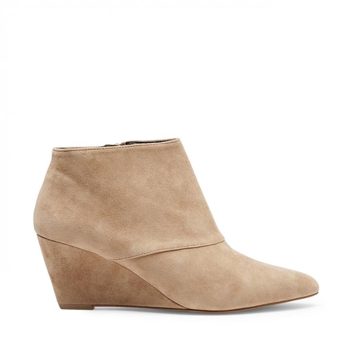 Sole Society Sole Society Galaossi Pointed Toe Wedge Bootie - Taupe-7