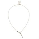 Sole Society Sole Society Dainty Stone Necklace - Gold