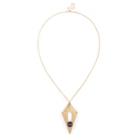 Sole Society Sole Society Long Geo Pendant Necklace - Black Gold-one Size