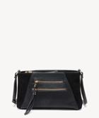 Sole Society Women's Chele Convertible Crossbody Bag Genuine Suede Mix Black From Sole Society
