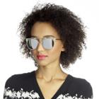 Sole Society Sole Society Lysanne Round Bar Sunglasses - Clear-one Size