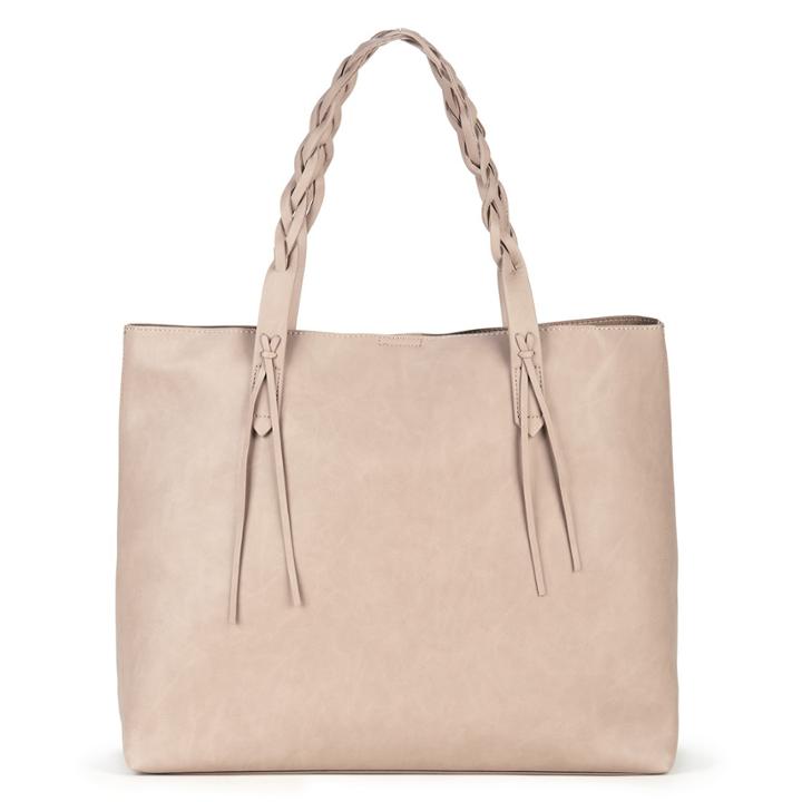 Sole Society Sole Society Amal Tote W/ Braided Handles - Taupe