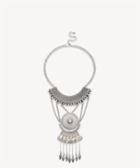 Sole Society Sole Society Oversize Aztec Necklace Silver One Size Os