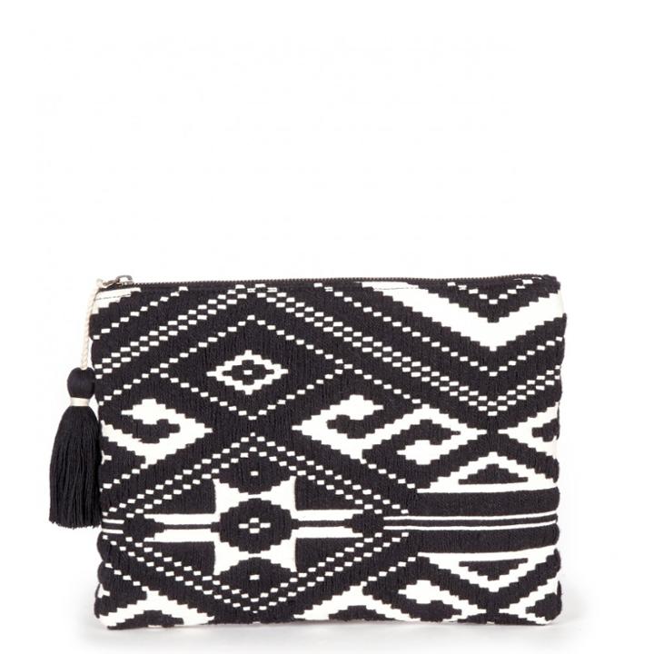 Sole Society Sole Society Noelle Printed Pouch - Black-one Size