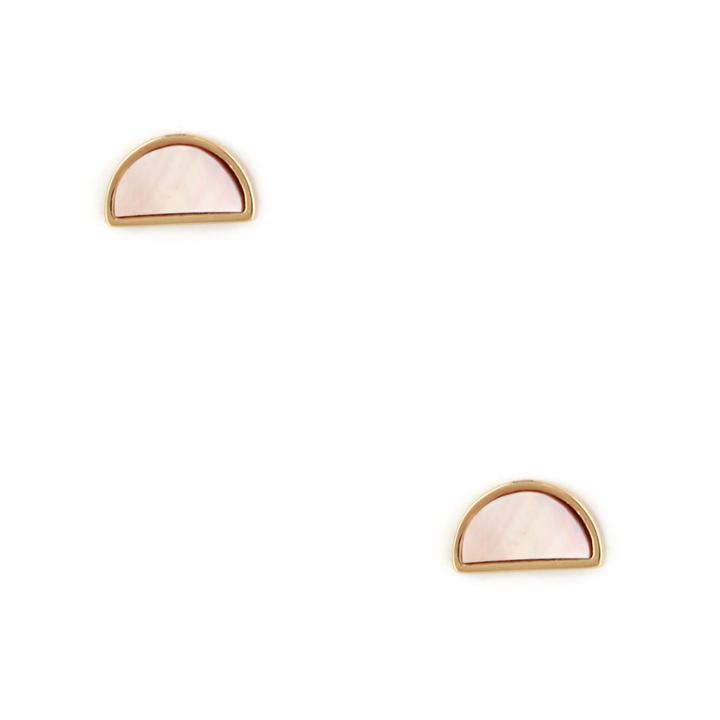 Sole Society Sole Society Plated Moon Gazer Studs - Pink Shell-one Size