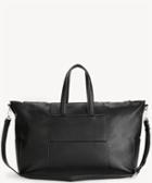 Sole Society Sole Society Cory Vegan Winged Weekender Bag Black Leather