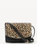 Sole Society Women's Michelle Vegan Flapover Crossbody Leopard Combo One Size Vegan Leather From Sole Society