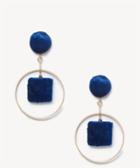 Sole Society Sole Society Le Gala Velvet Statement Earrings Sapphire Blue One Size Os