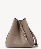 Sole Society Sole Society Noni Smooth Ruched Shoulder Bag Taupe Faux Leather