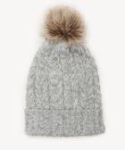 Sole Society Women's Waffle Knit Beanie Hat With Pom Detail Grey One Size Acrylic From Sole Society