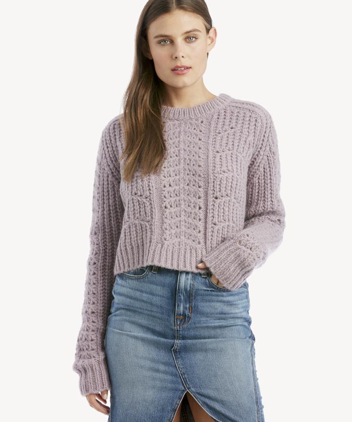 Astr Astr Women's Georgia Sweater In Color: Lilac Size Xs From Sole Society