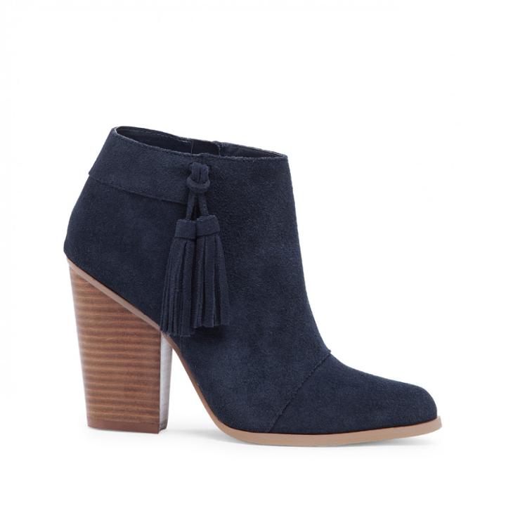 Sole Society Sole Society Talisha Tassel Heeled Bootie - Navy-5.5