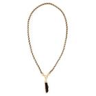 Sole Society Sole Society Braided Tassel Necklace - Black Gold-one Size
