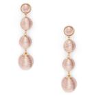 Sole Society Sole Society Clover Crispin Drop Earrings - Rose Gold