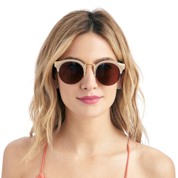 Sole Society Sole Society Harloe Rimmed Cat Eye Sunglasses - Black