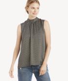 Vince Camuto Vince Camuto Women's S/l Trinket Geo Mock Nk Tie In Color: Rich Black Size Xs From Sole Society