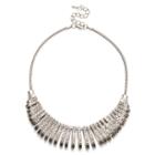 Sole Society Sole Society Crescent Statement Necklace - Silver