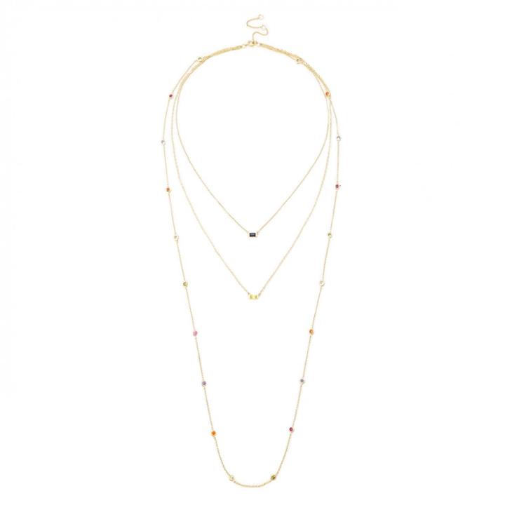 Sole Society Sole Society Mix Stone Layering Necklace - Multi-one Size