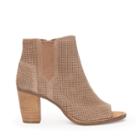 Toms Toms Majorca Perforated Bootie Perforated Peep Toe Bootie - Stucco