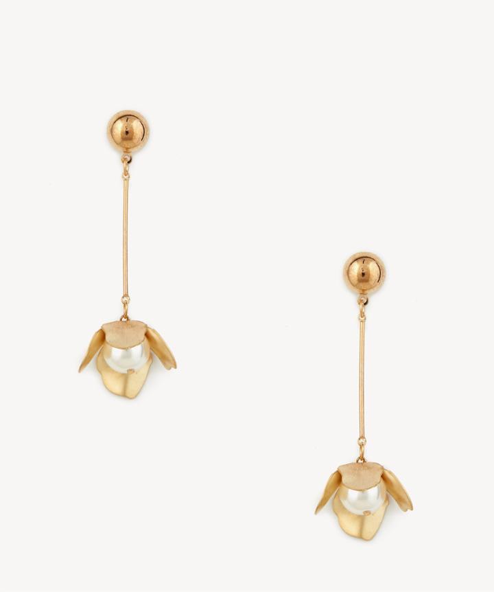 Sole Society Sole Society Pearl Drop Earrings Gold One Size Os