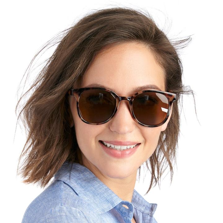 Sole Society Sole Society Charley Basic Sunglasses W/ Metal Detail - Tortoise-one Size