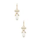 Sole Society Sole Society Natural Howlite Drop Earrings - Gold