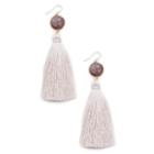 Sole Society Sole Society Gold Filled Stone Tassel Earring - Nude Combo-one Size