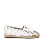 Sole Society Sole Society Elodie Perforated Espadrille - White Soft Gold